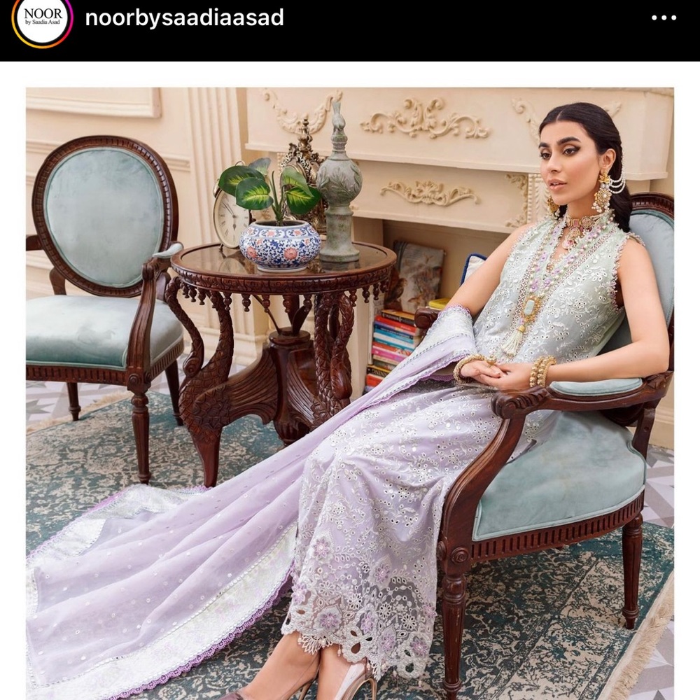 Noor by sadia asad pakistani chikankari 2pc suit